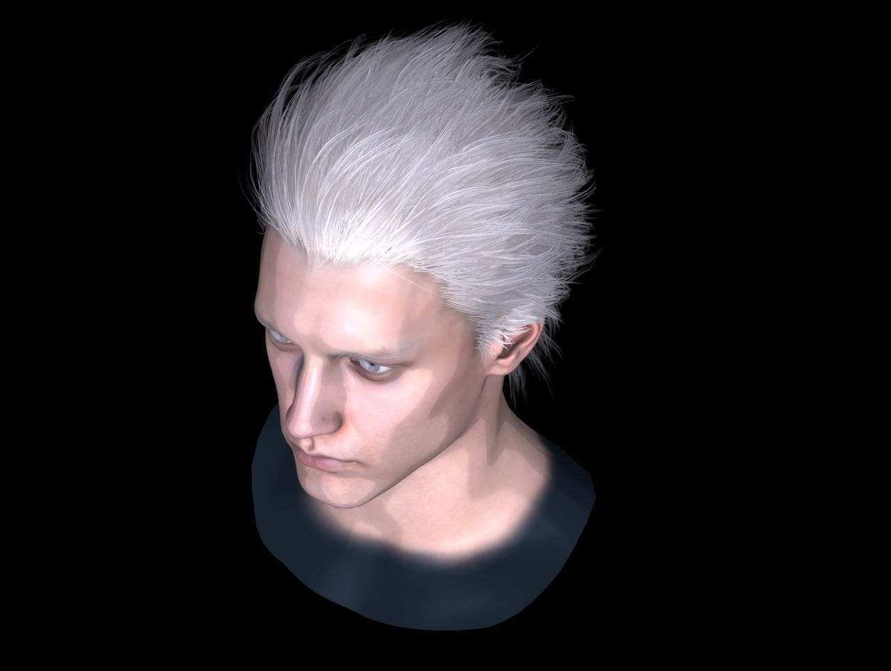 [J.A.] DMC5 | Vergil Head Reference PNG 36