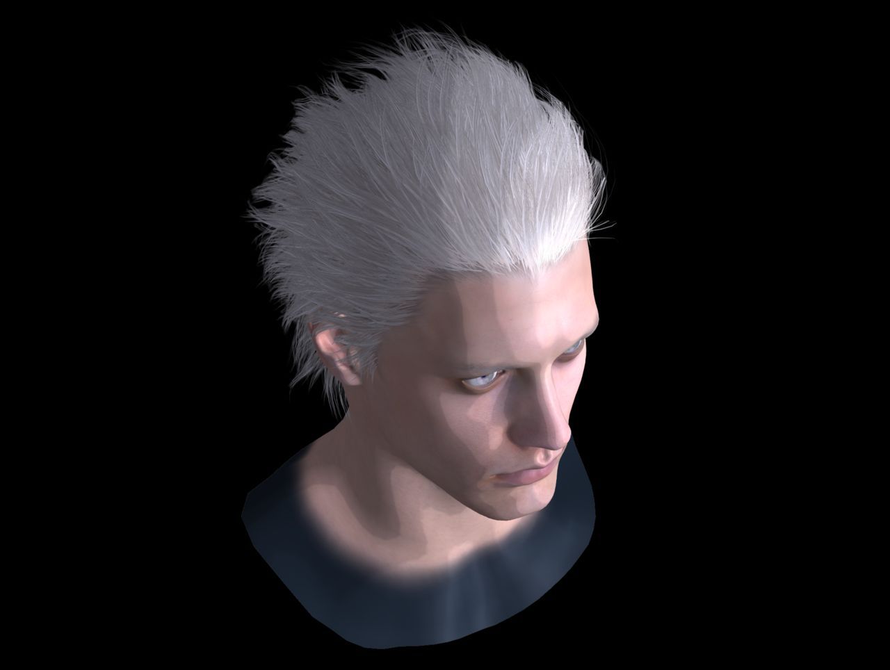 [J.A.] DMC5 | Vergil Head Reference PNG 37