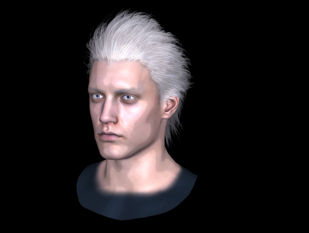 [J.A.] DMC5 | Vergil Head Reference PNG 6