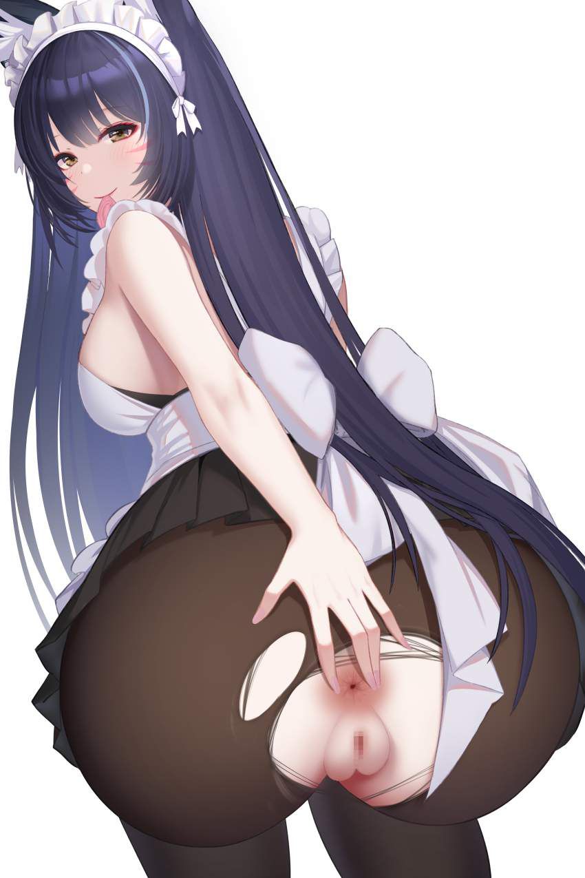[Maid Nasty Annus] Secondary erotic image of a girl in a maid uniform showing her anus 11