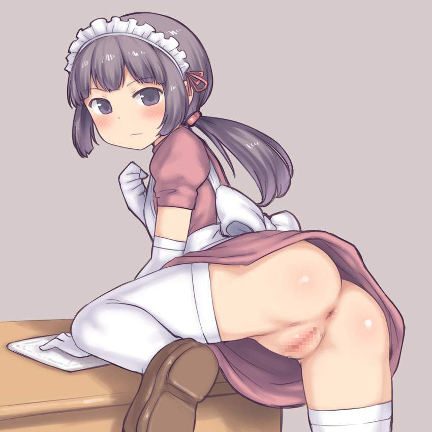 [Maid Nasty Annus] Secondary erotic image of a girl in a maid uniform showing her anus 6