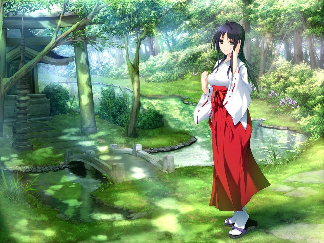 Please image of a girl in neat shrine maiden clothes Part 2 22