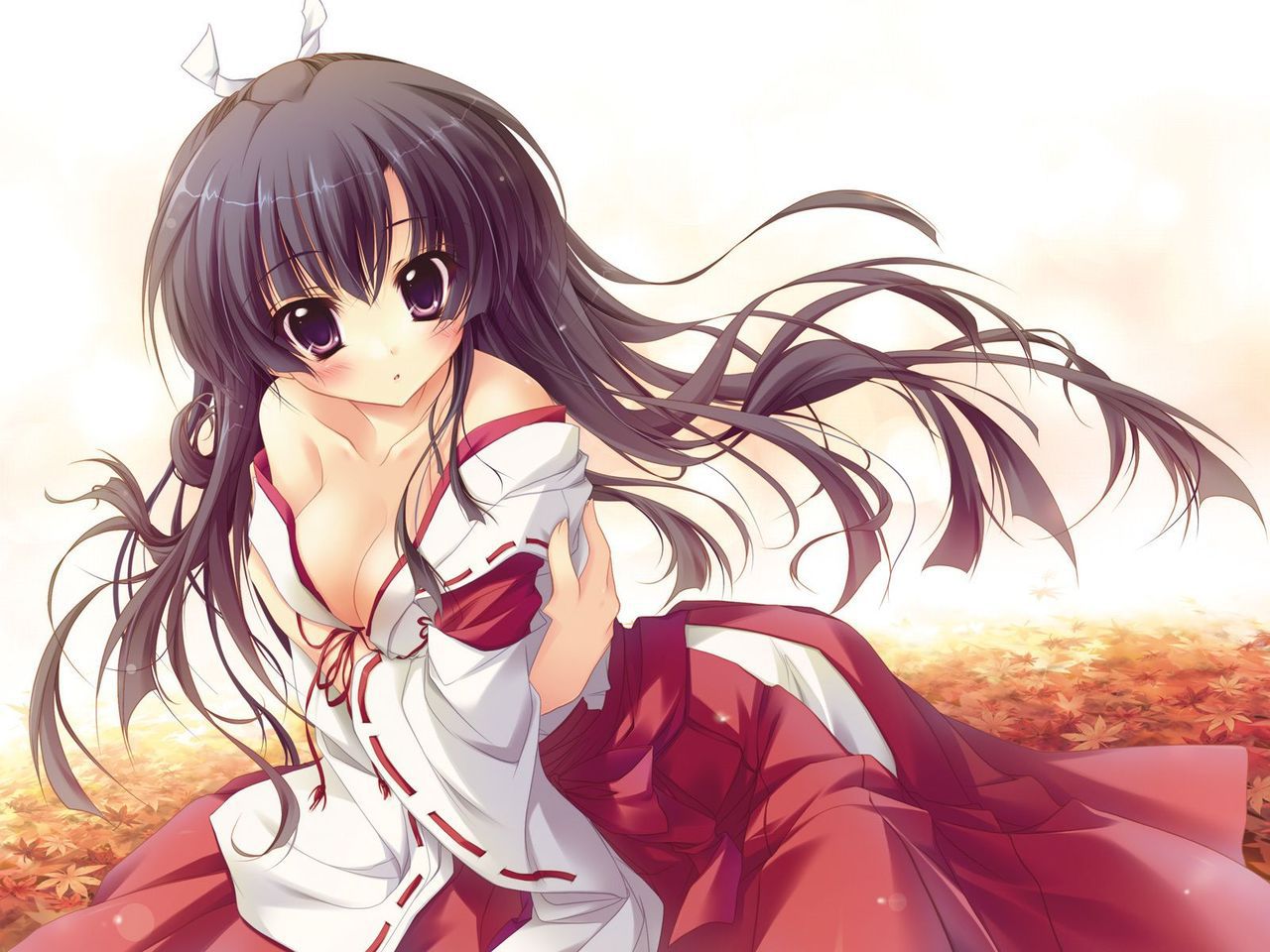 Please image of a girl in neat shrine maiden clothes Part 2 6