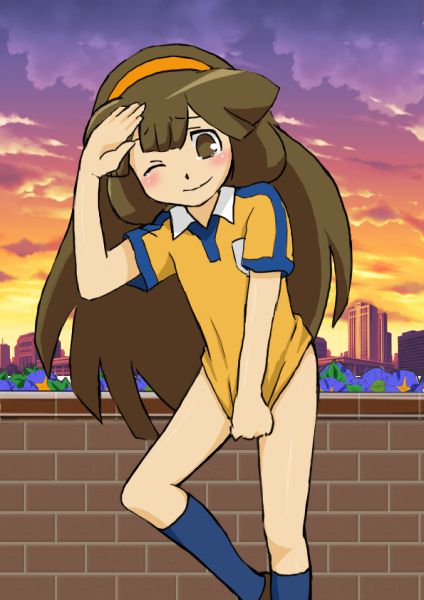 【Nana Yellow Nanako-chan (Inayre)】Inazuma Eleven GO's JC1 year Loli player Nana Hana Hana's second erotic image that you want to make on your cheeks 20