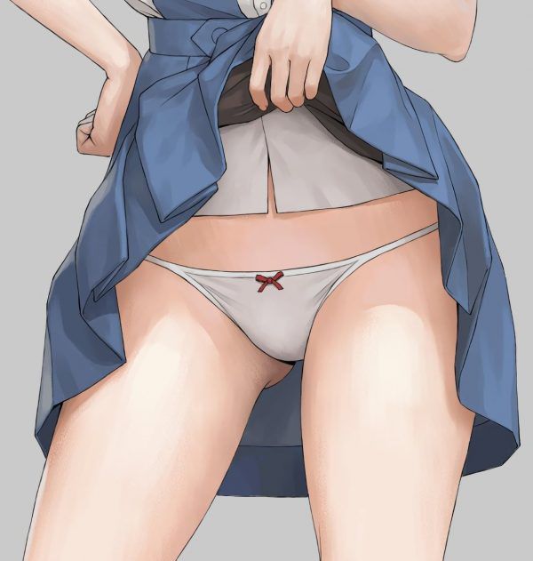 Secondary erotic erotic image of a lewd girl who raises her skirt and shows her pants [30 pieces] 12