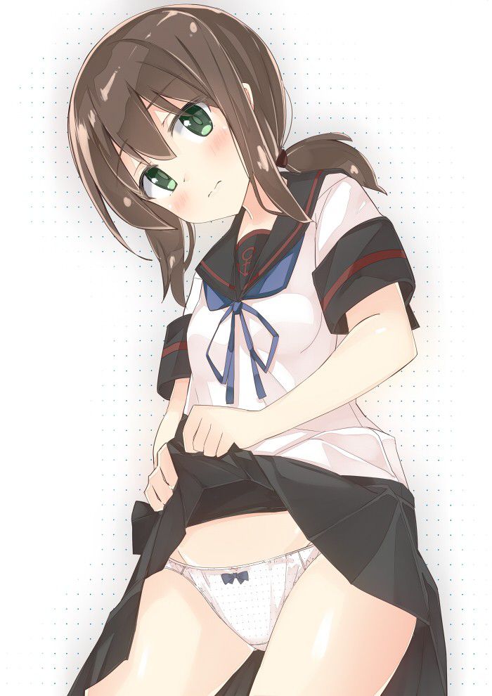 Secondary erotic erotic image of a lewd girl who raises her skirt and shows her pants [30 pieces] 19