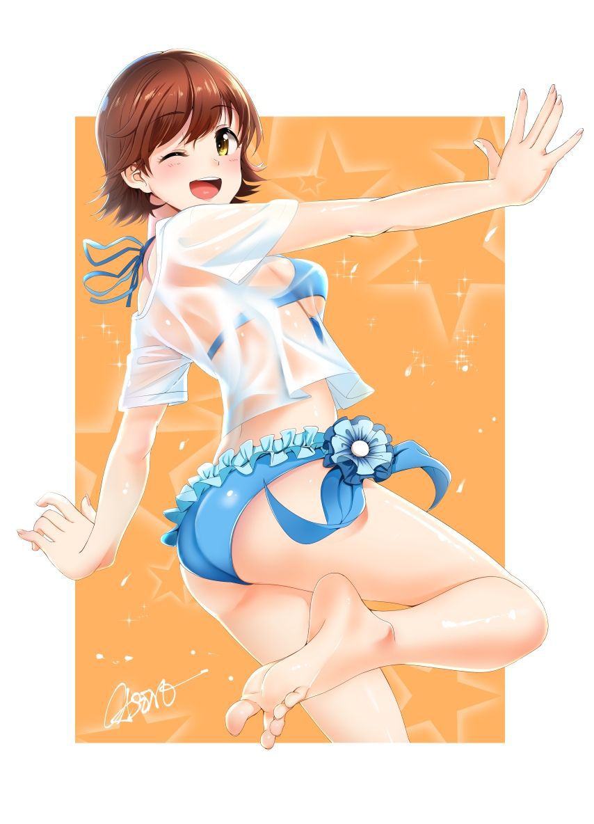 [Secondary erotic] erotic image of a girl who gets wet and wet and has various transparent nipples and underwear [50 pieces] 35