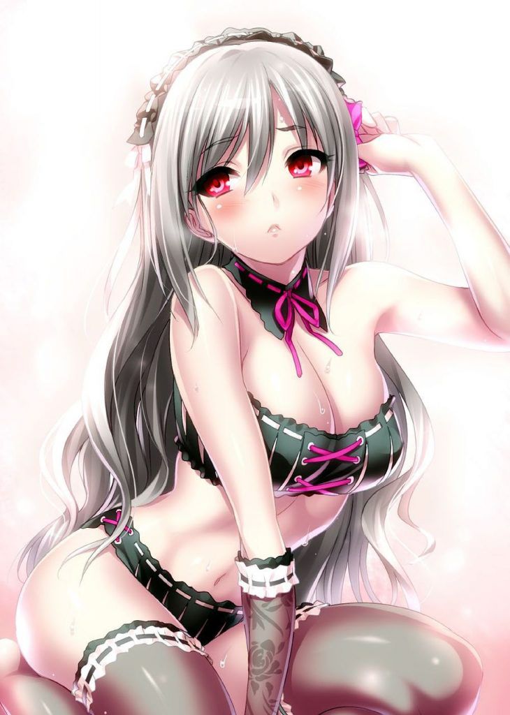 Rainbow erotic image with silver hair 6