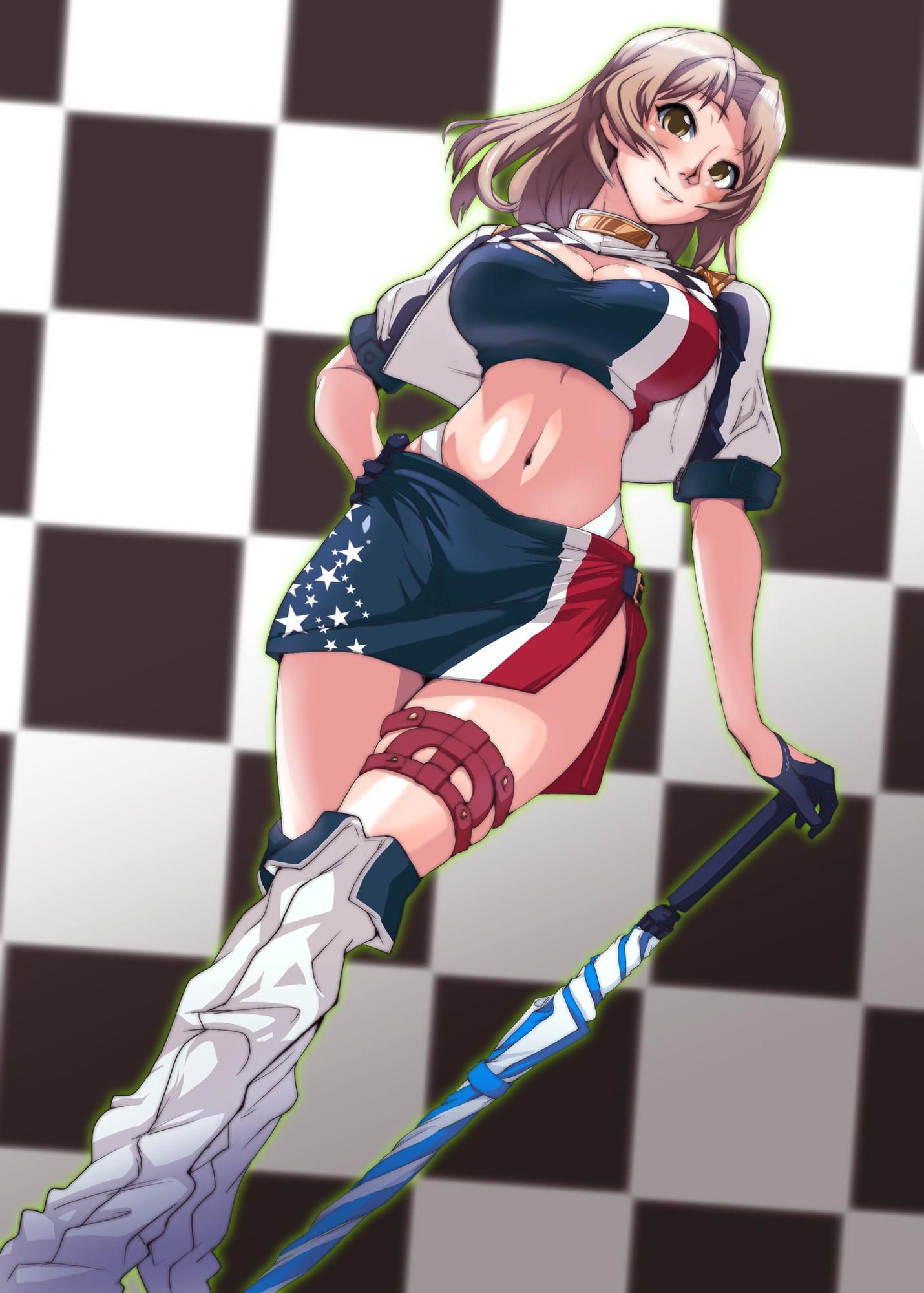 Goddess of the circuit! It is a race queen's young lady who is samurai to the car body in a high leg leotard and a bold ♪ 24