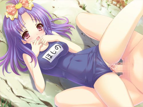【Secondary erotic】Erotic image collection of girls who are while wearing a suku swimsuit [50 pieces] 40