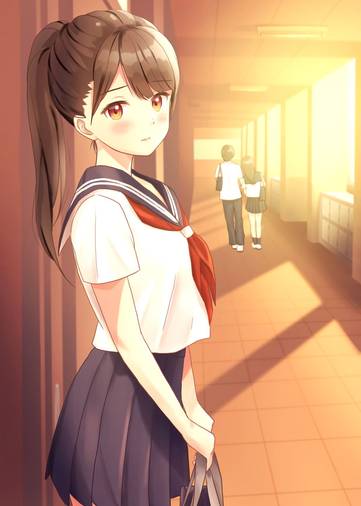 【Secondary】Erotic image of "ponytail girl" prohibited when boys lust for the same in rural high school 1