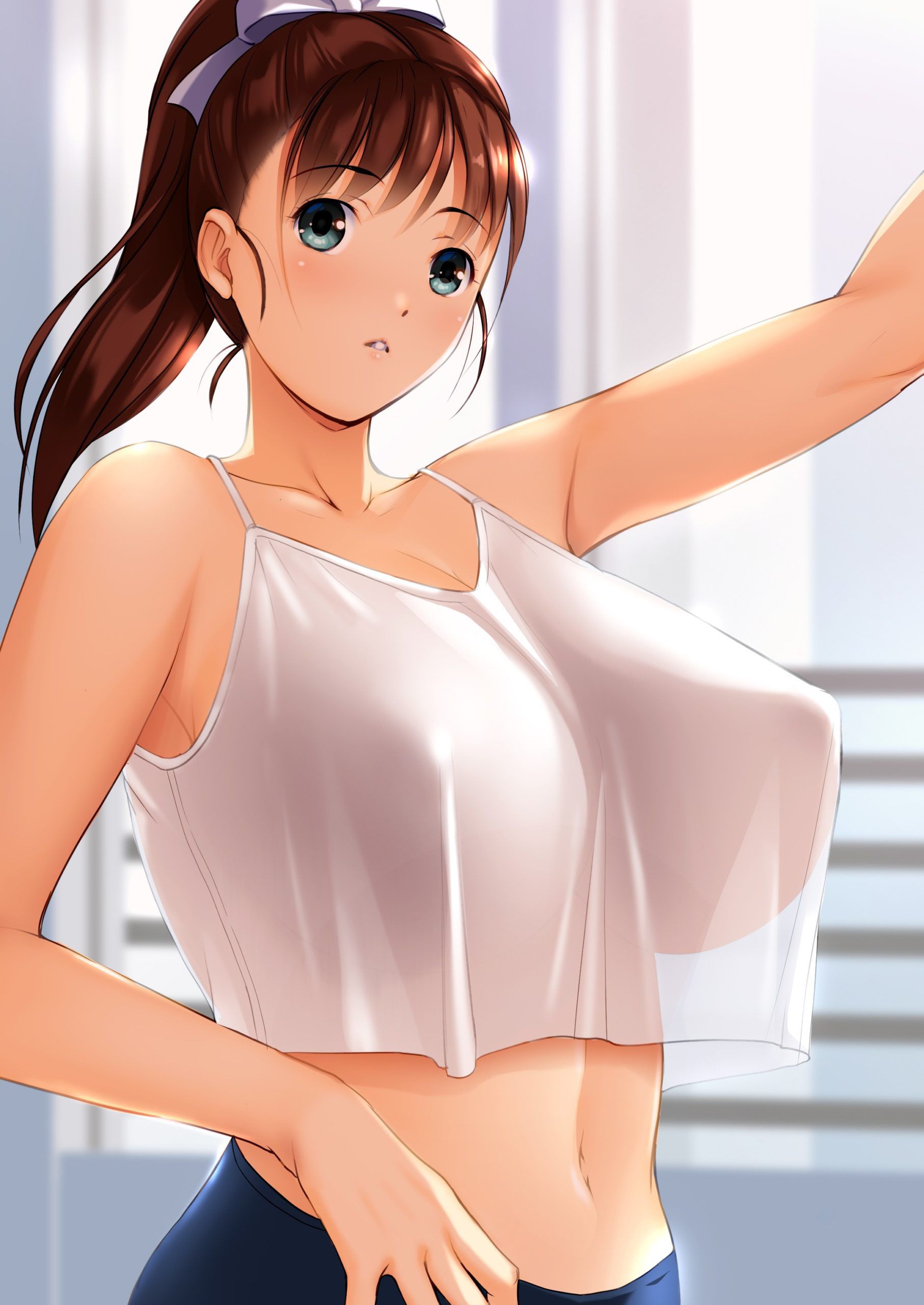 【Secondary】Erotic image of "ponytail girl" prohibited when boys lust for the same in rural high school 60
