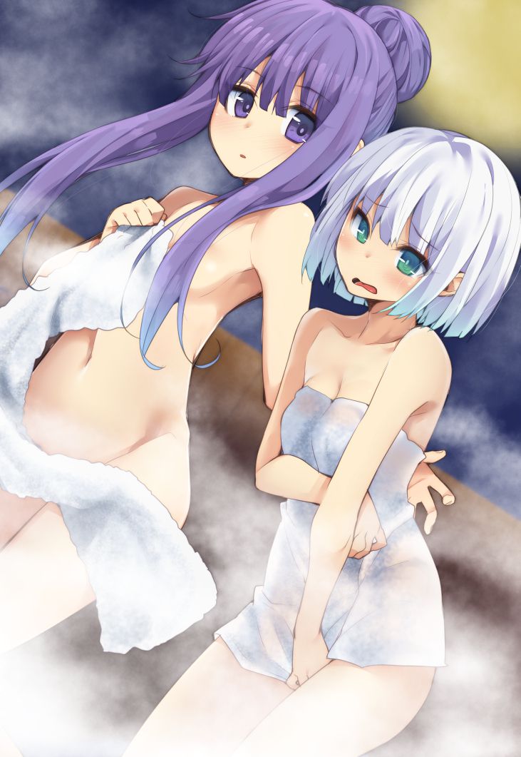 [Erotic anime summary] collection of images of beautiful girls and beautiful girls who are exposing nasty bodies in the bath [50 sheets] 35