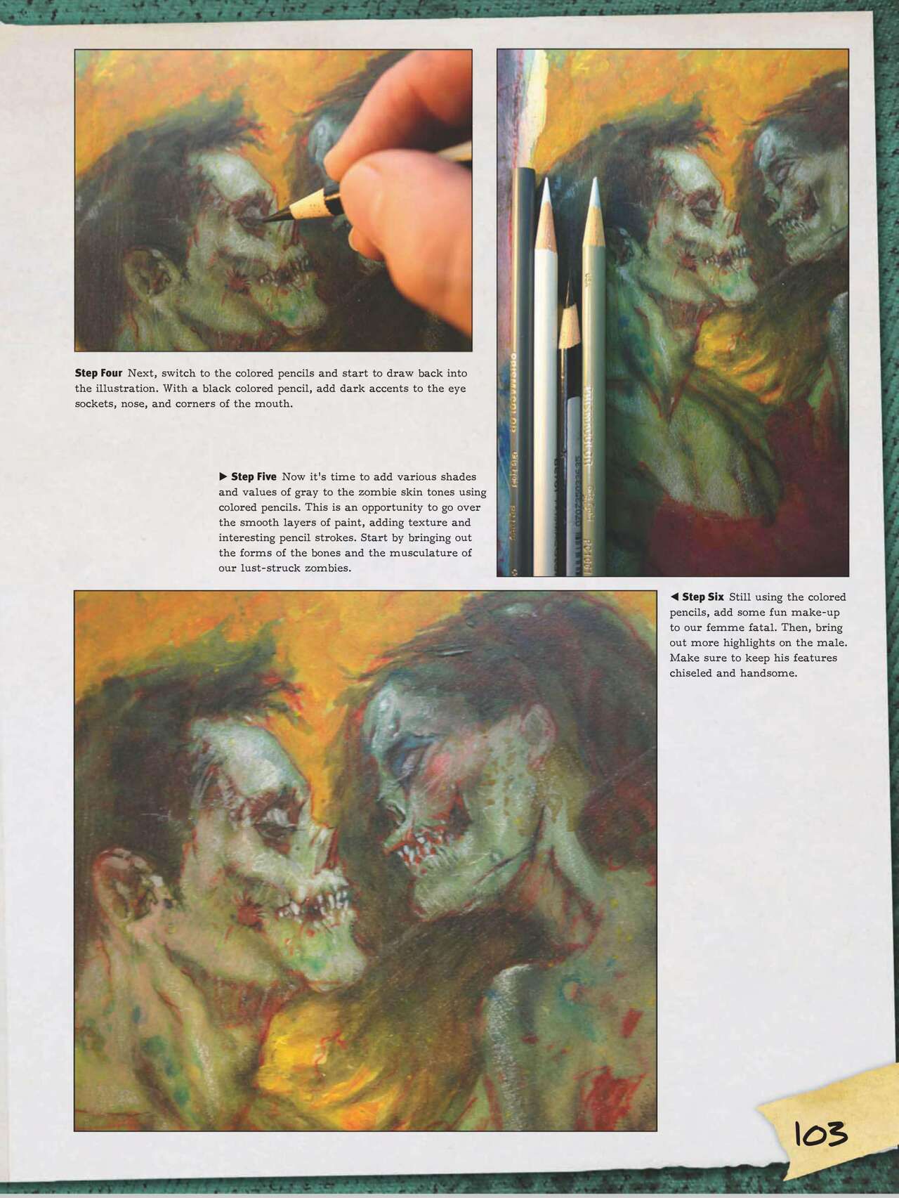 How to Draw Zombies: Discover the secrets to drawing, painting, and illustrating the undead 僵尸描绘集 104