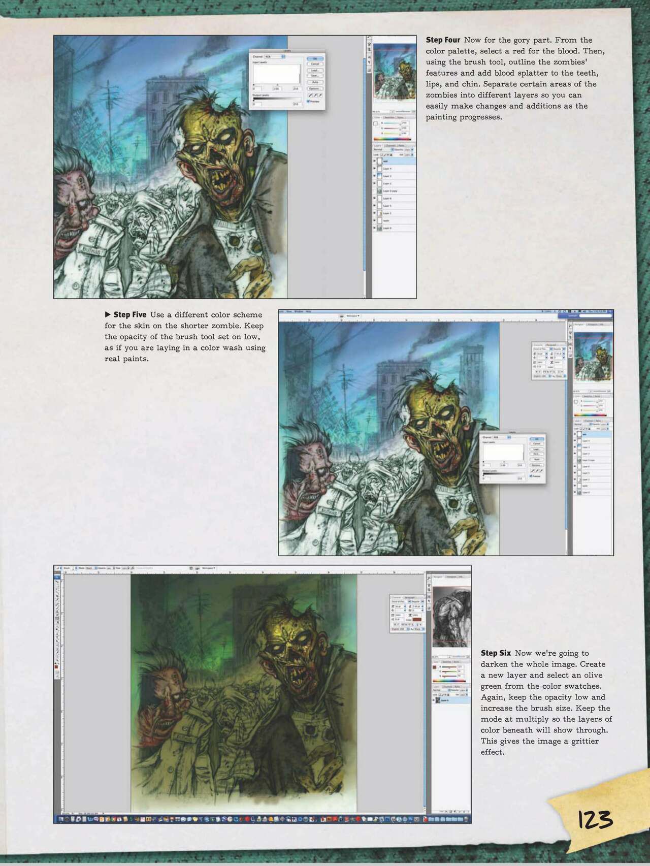 How to Draw Zombies: Discover the secrets to drawing, painting, and illustrating the undead 僵尸描绘集 124