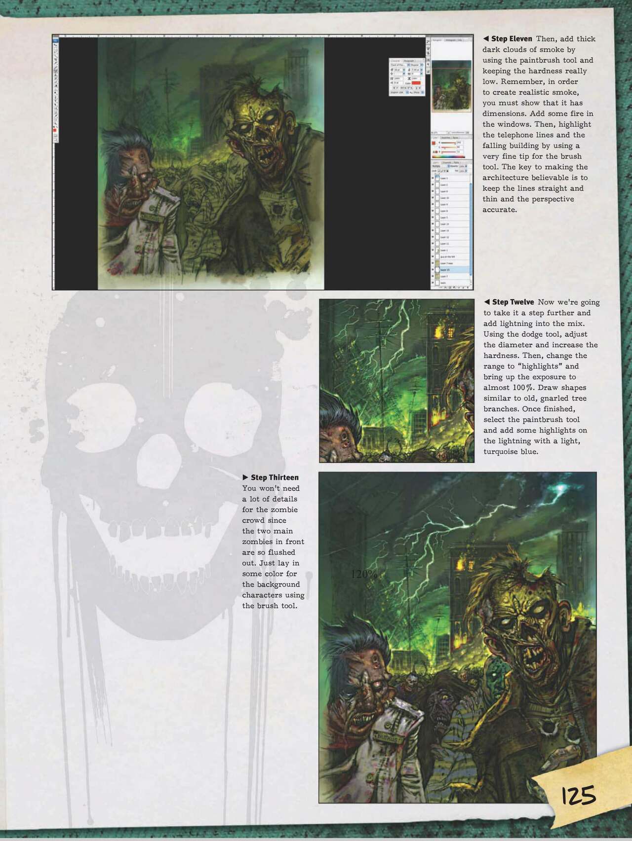 How to Draw Zombies: Discover the secrets to drawing, painting, and illustrating the undead 僵尸描绘集 126