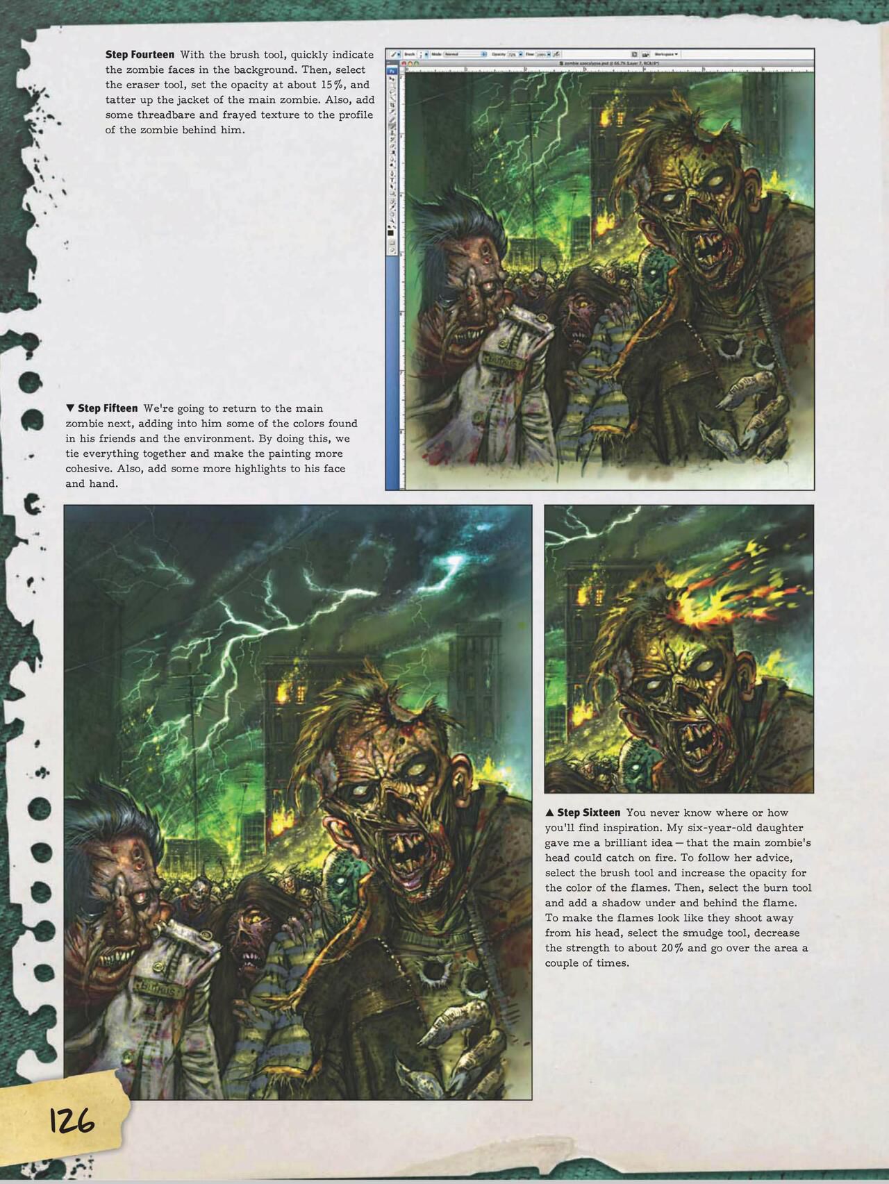 How to Draw Zombies: Discover the secrets to drawing, painting, and illustrating the undead 僵尸描绘集 127
