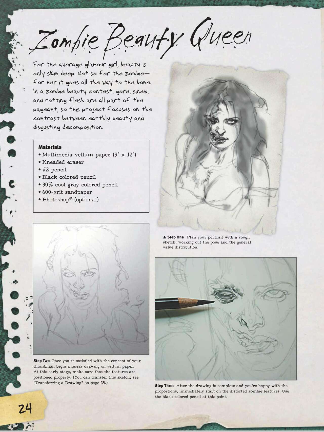 How to Draw Zombies: Discover the secrets to drawing, painting, and illustrating the undead 僵尸描绘集 25