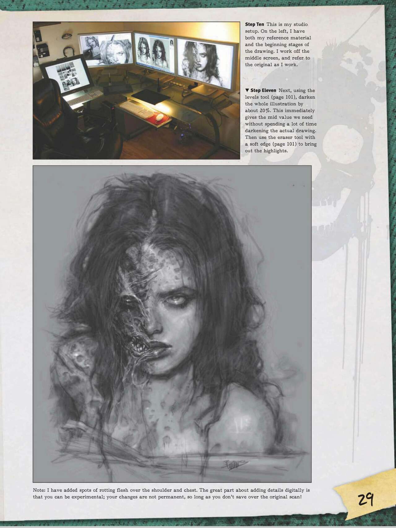 How to Draw Zombies: Discover the secrets to drawing, painting, and illustrating the undead 僵尸描绘集 30