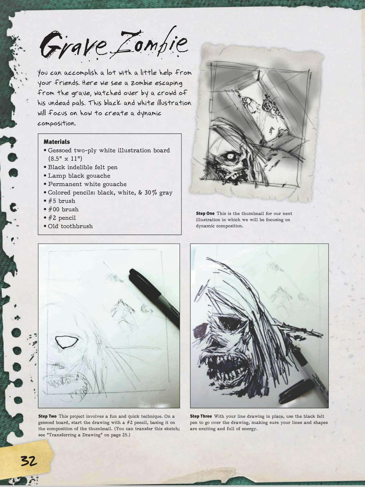 How to Draw Zombies: Discover the secrets to drawing, painting, and illustrating the undead 僵尸描绘集 33