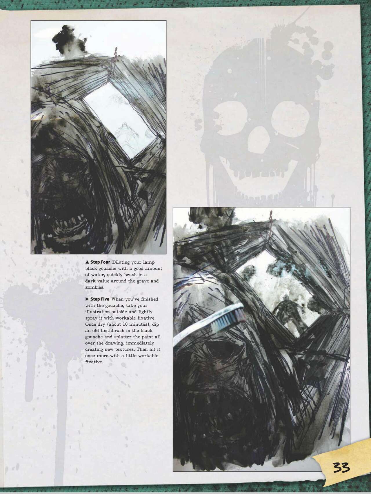 How to Draw Zombies: Discover the secrets to drawing, painting, and illustrating the undead 僵尸描绘集 34