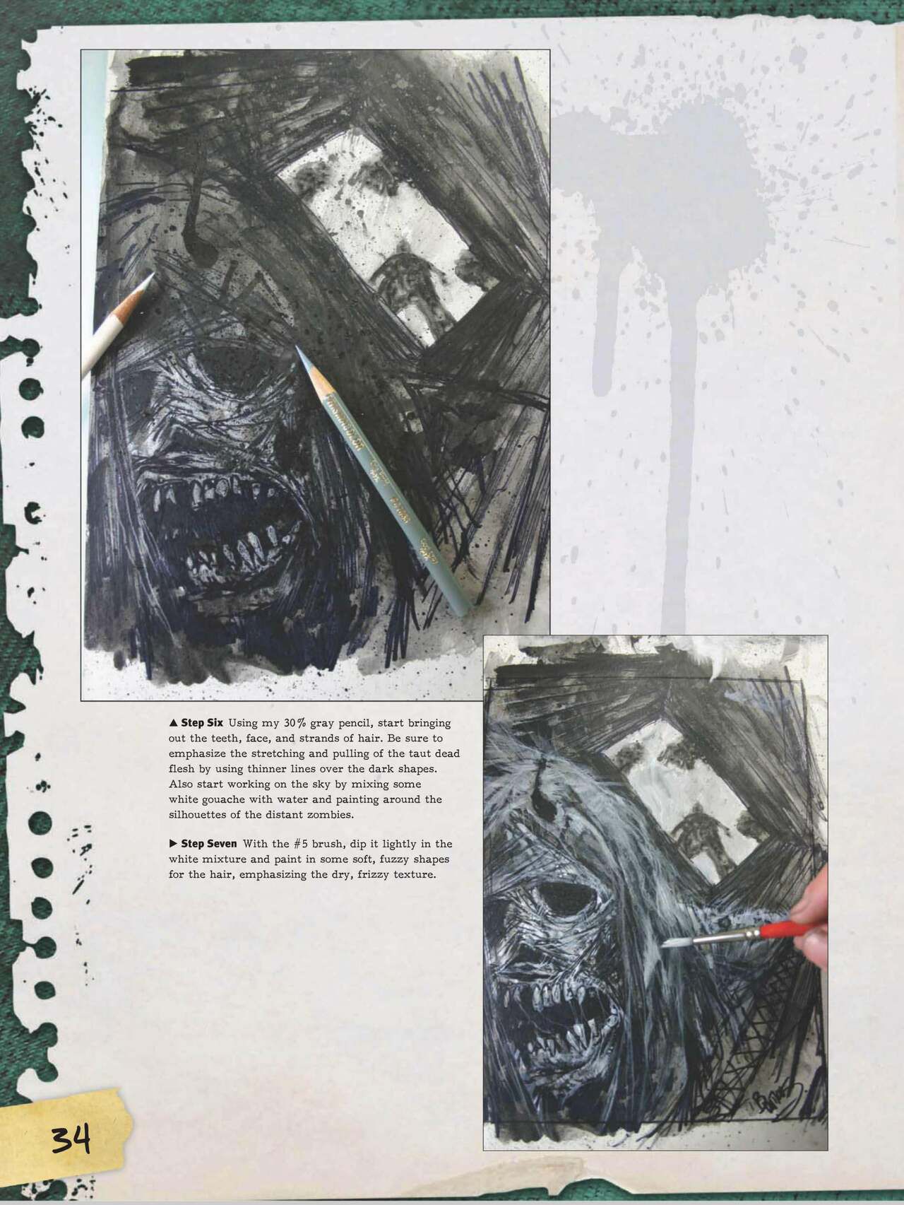 How to Draw Zombies: Discover the secrets to drawing, painting, and illustrating the undead 僵尸描绘集 35