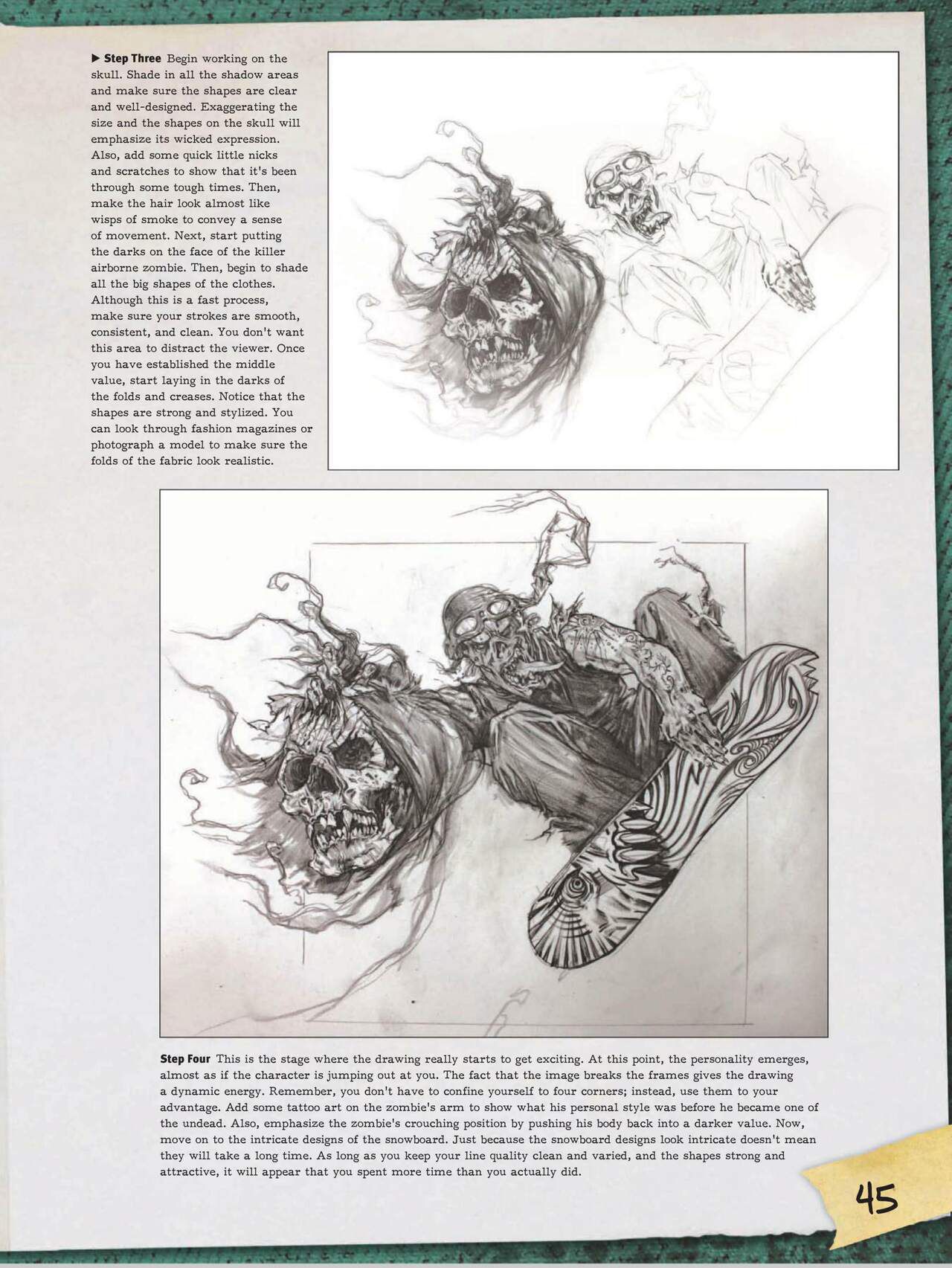 How to Draw Zombies: Discover the secrets to drawing, painting, and illustrating the undead 僵尸描绘集 46