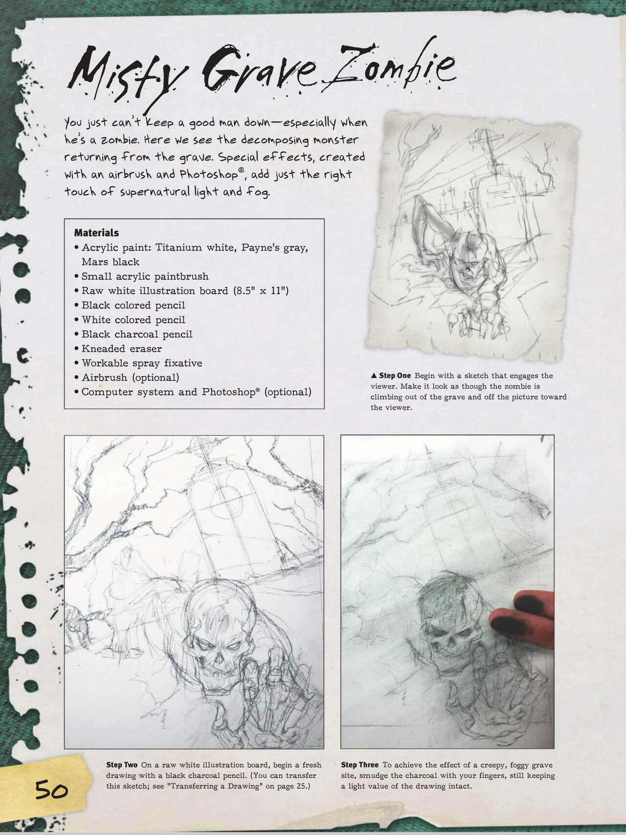How to Draw Zombies: Discover the secrets to drawing, painting, and illustrating the undead 僵尸描绘集 51