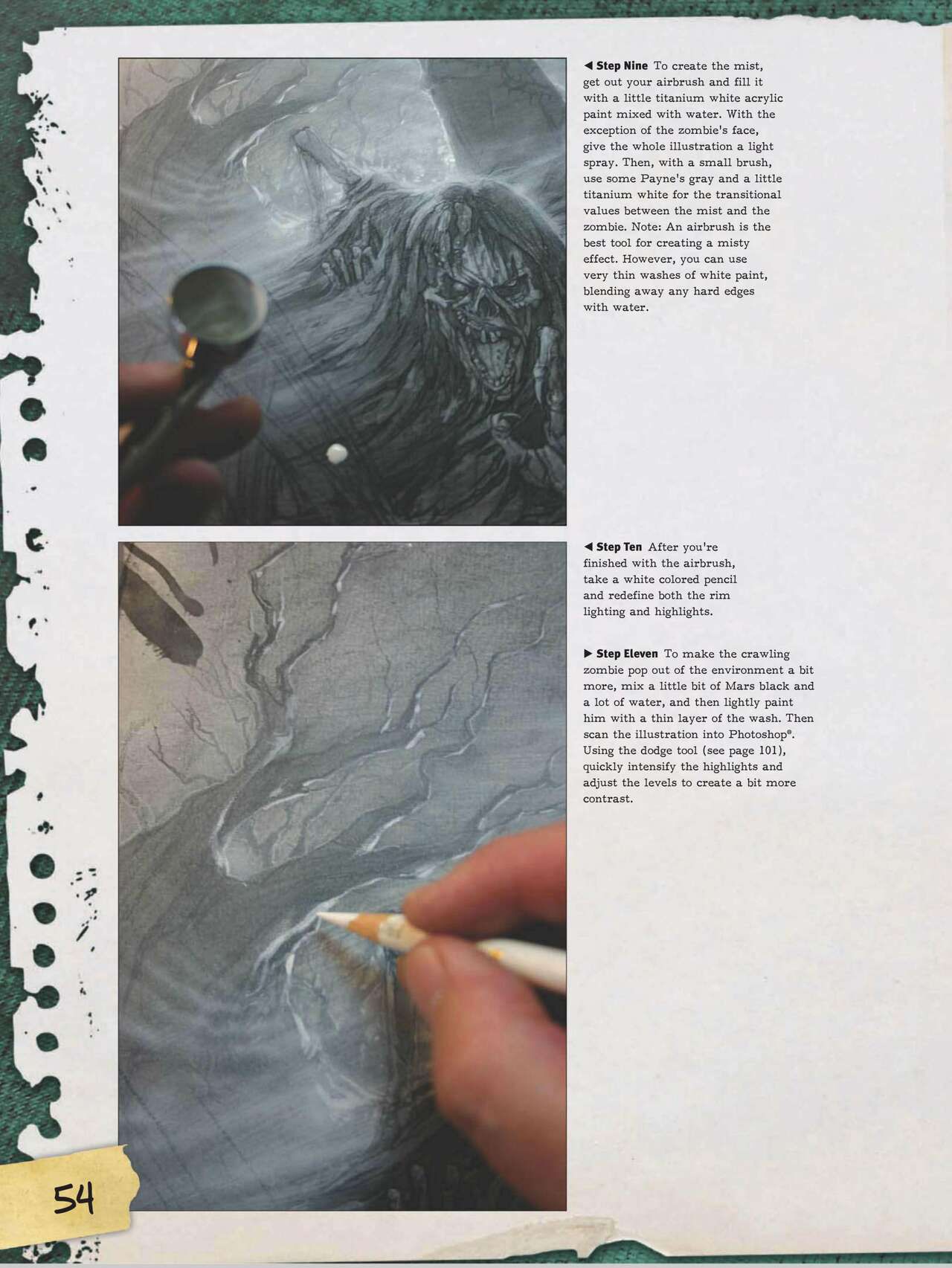 How to Draw Zombies: Discover the secrets to drawing, painting, and illustrating the undead 僵尸描绘集 55