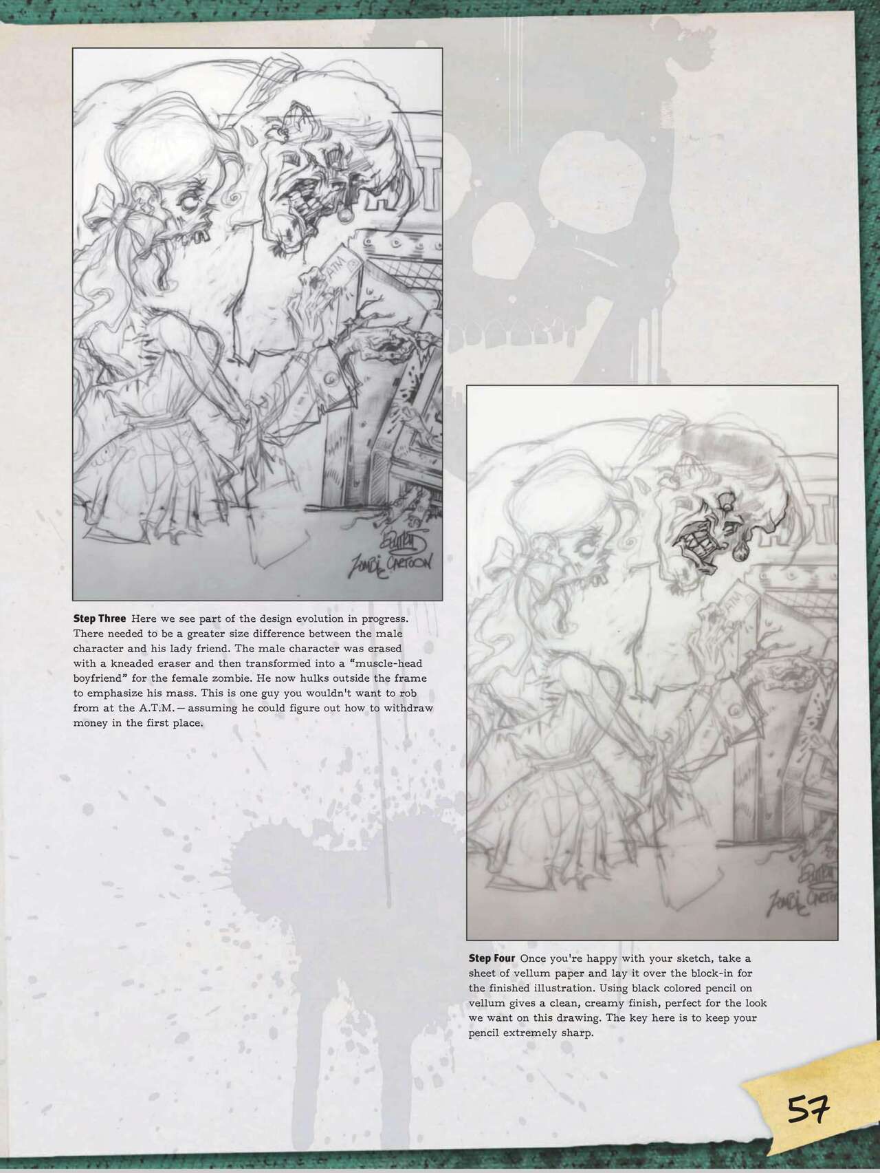 How to Draw Zombies: Discover the secrets to drawing, painting, and illustrating the undead 僵尸描绘集 58