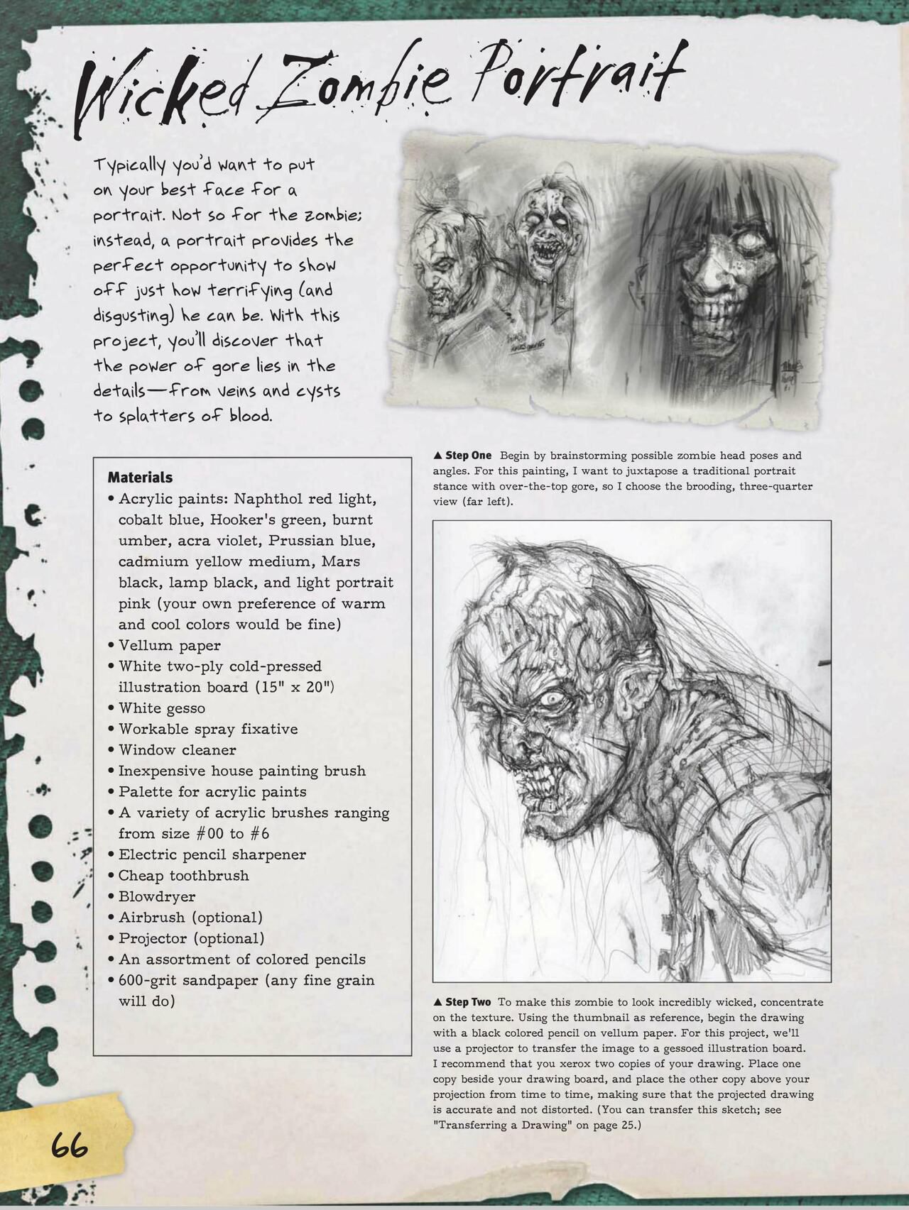 How to Draw Zombies: Discover the secrets to drawing, painting, and illustrating the undead 僵尸描绘集 67