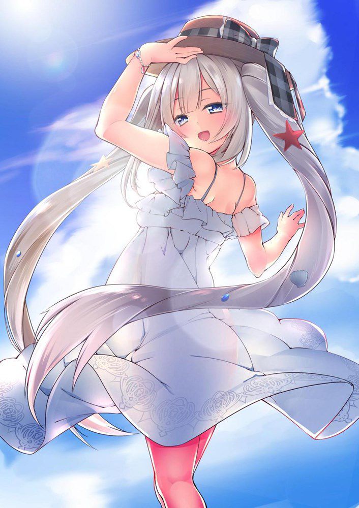 【Silver hair】White shining silver hair beautiful girl image pasted Part 9 16