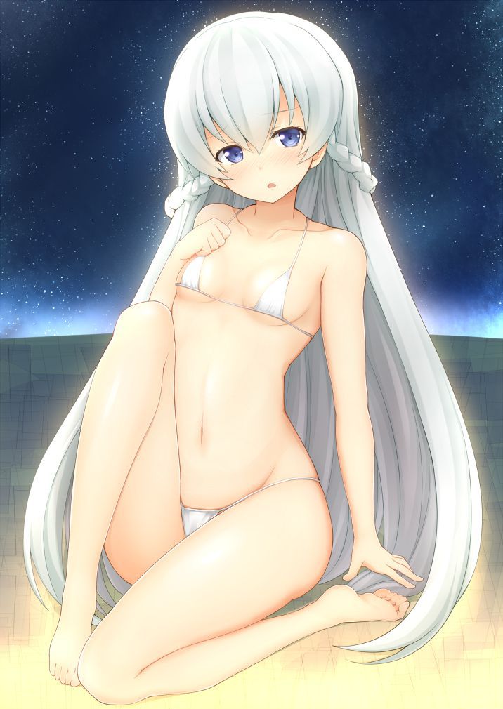 【Silver hair】White shining silver hair beautiful girl image pasted Part 9 17