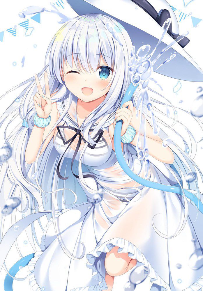 【Silver hair】White shining silver hair beautiful girl image pasted Part 9 8