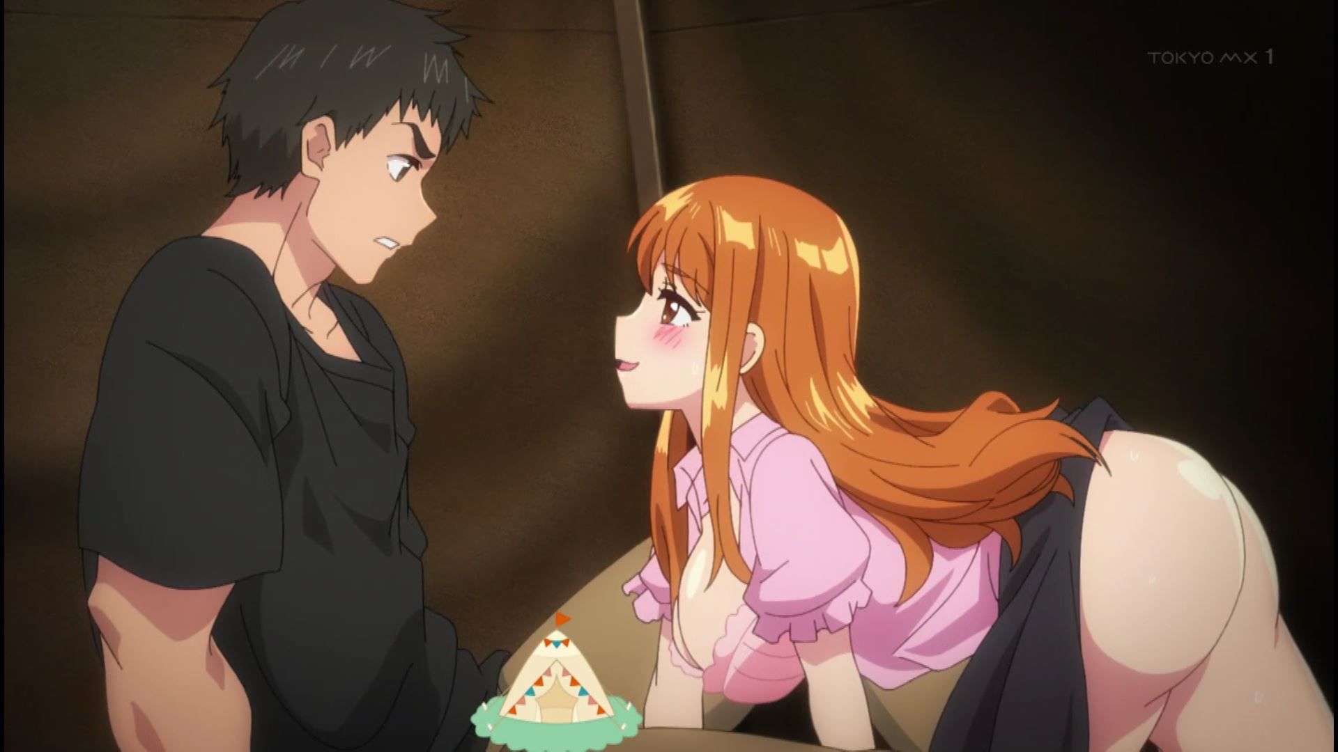 In episode 4 of the anime "Harem Kyampu!", the scene where you have sex with a girl in a tent normally! 11
