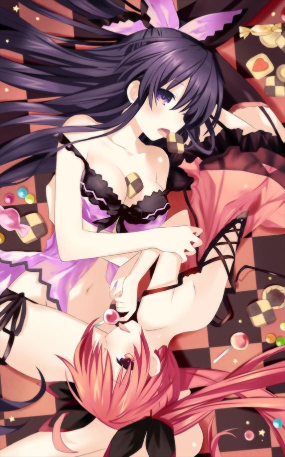 Date A Live: Cute secondary erotic image with the echi of the night sword god Yuka 34