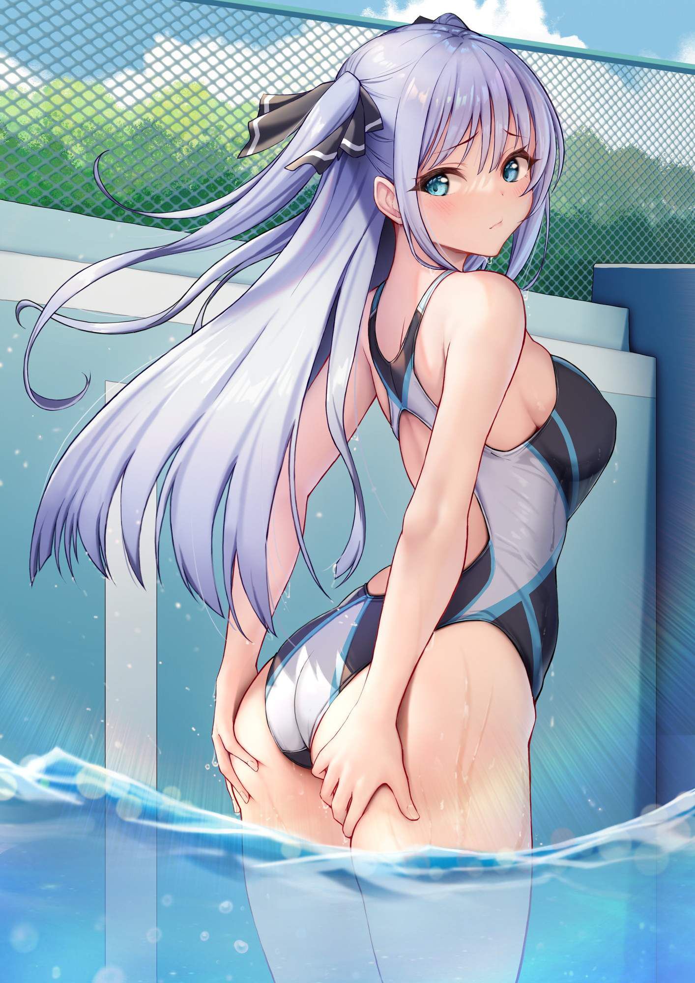 A girl in a competitive swimsuit who is wet and tight (* 'д'*) huh (54) 11