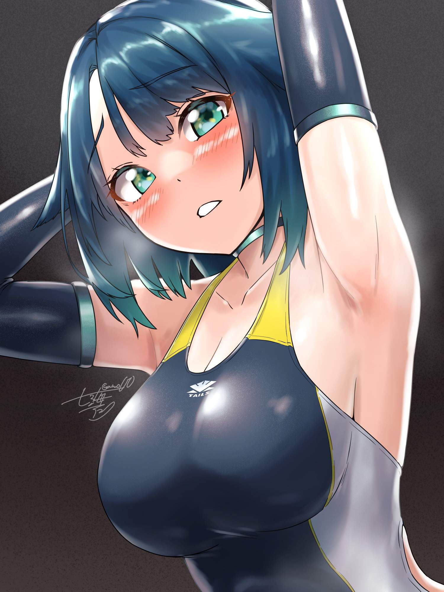A girl in a competitive swimsuit who is wet and tight (* 'д'*) huh (54) 14