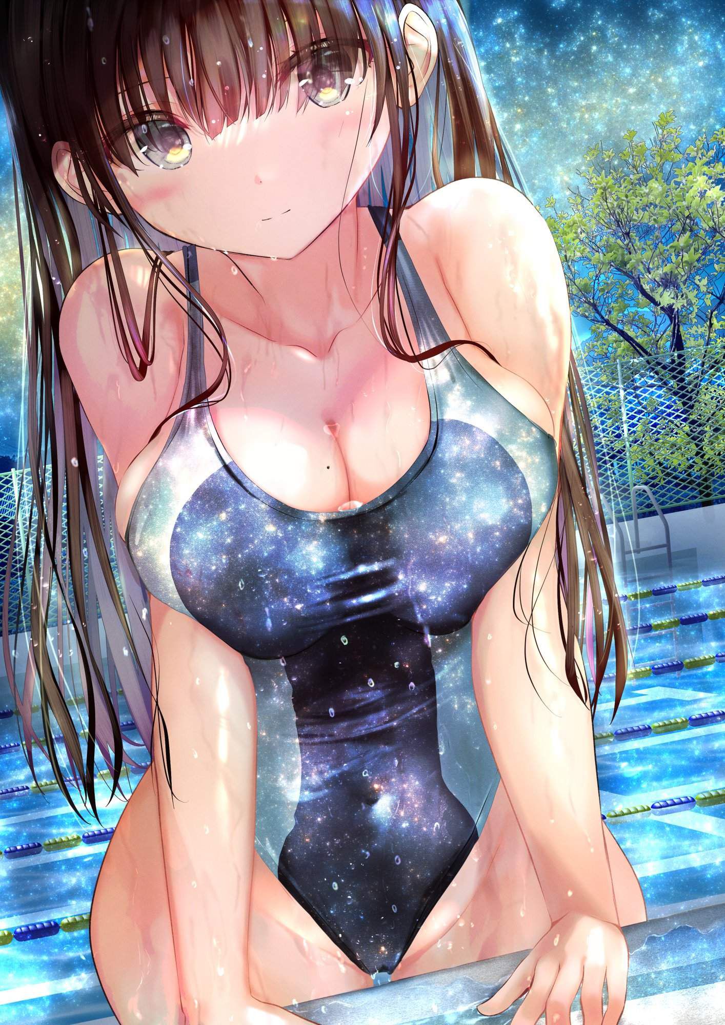 A girl in a competitive swimsuit who is wet and tight (* 'д'*) huh (54) 16
