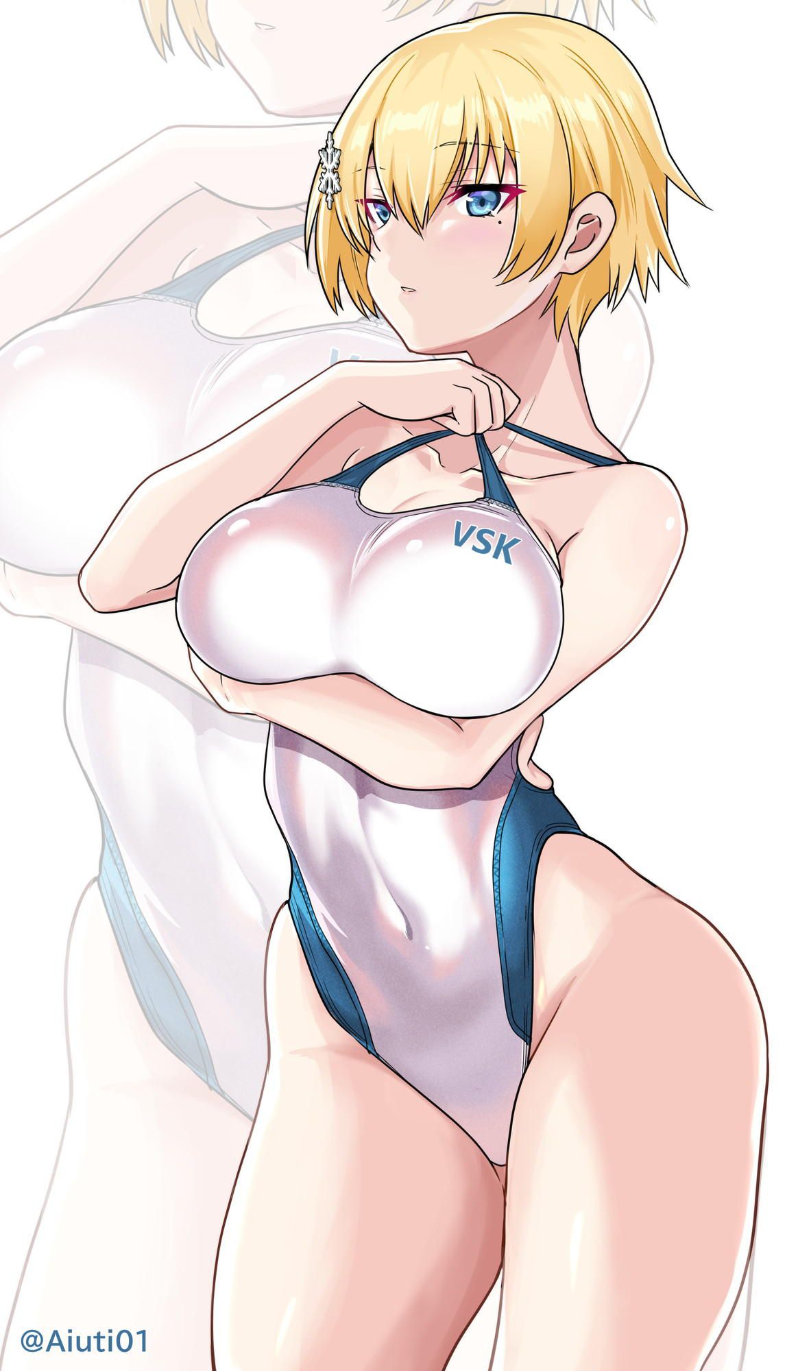 A girl in a competitive swimsuit who is wet and tight (* 'д'*) huh (54) 23