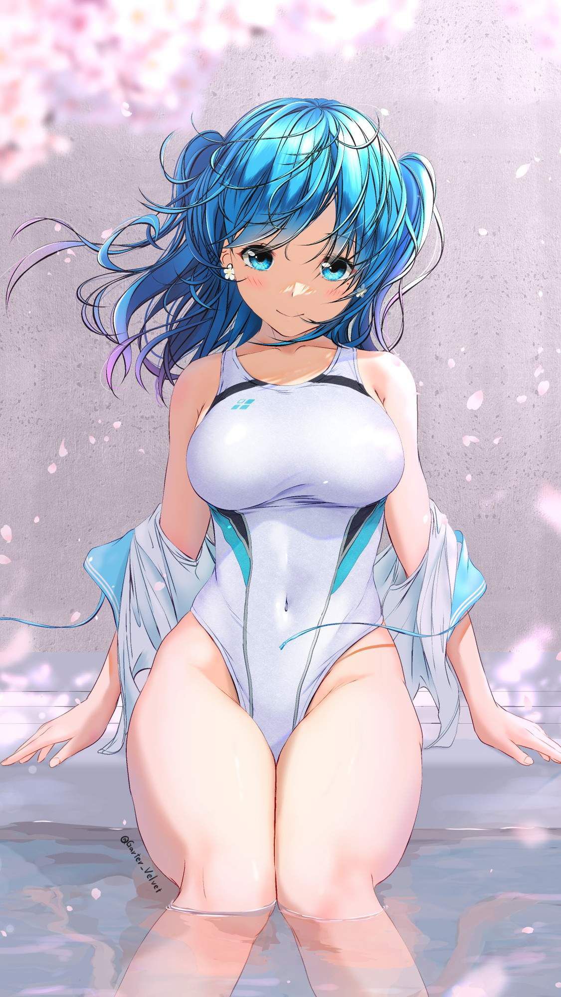 A girl in a competitive swimsuit who is wet and tight (* 'д'*) huh (54) 33