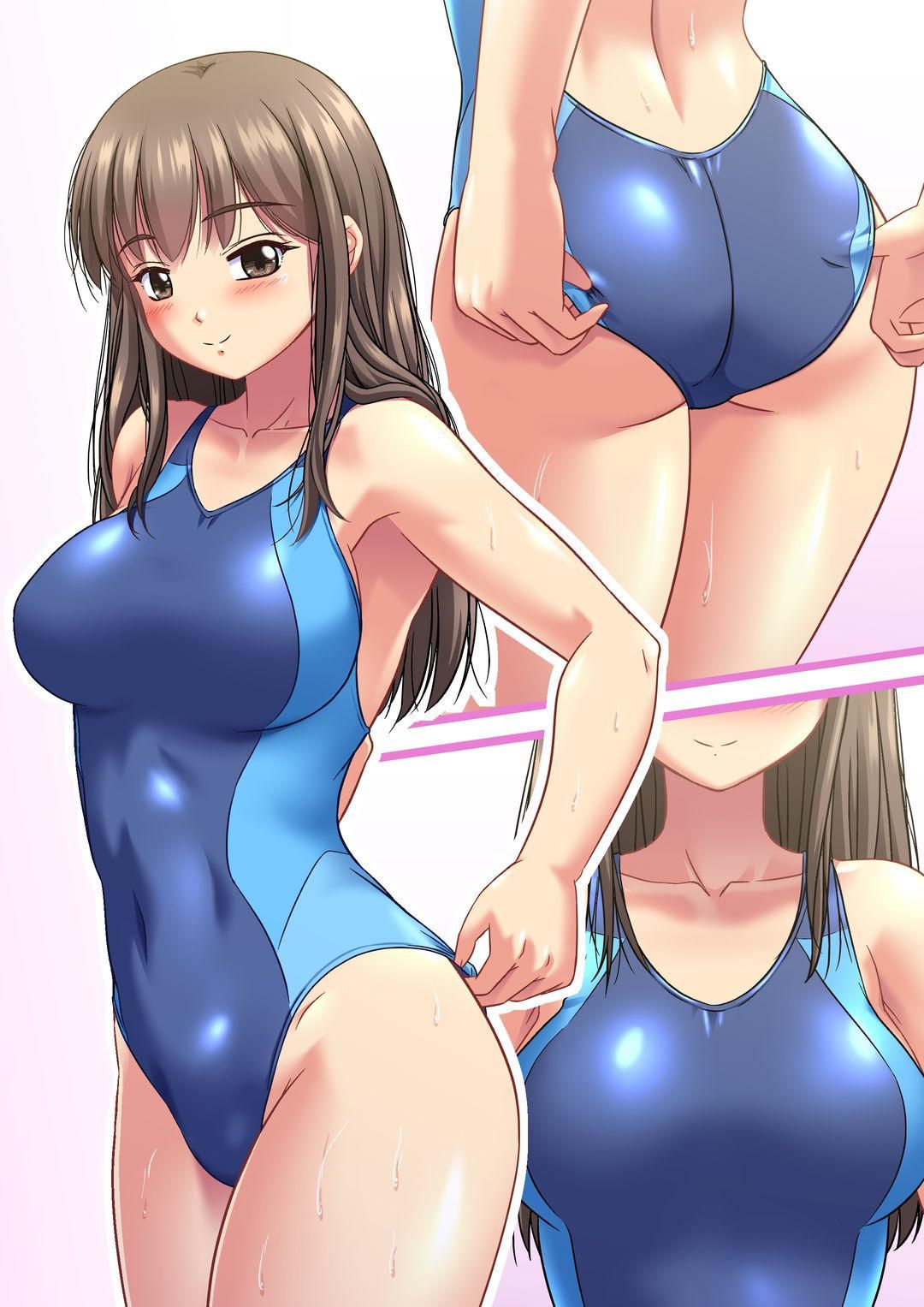 A girl in a competitive swimsuit who is wet and tight (* 'д'*) huh (54) 35