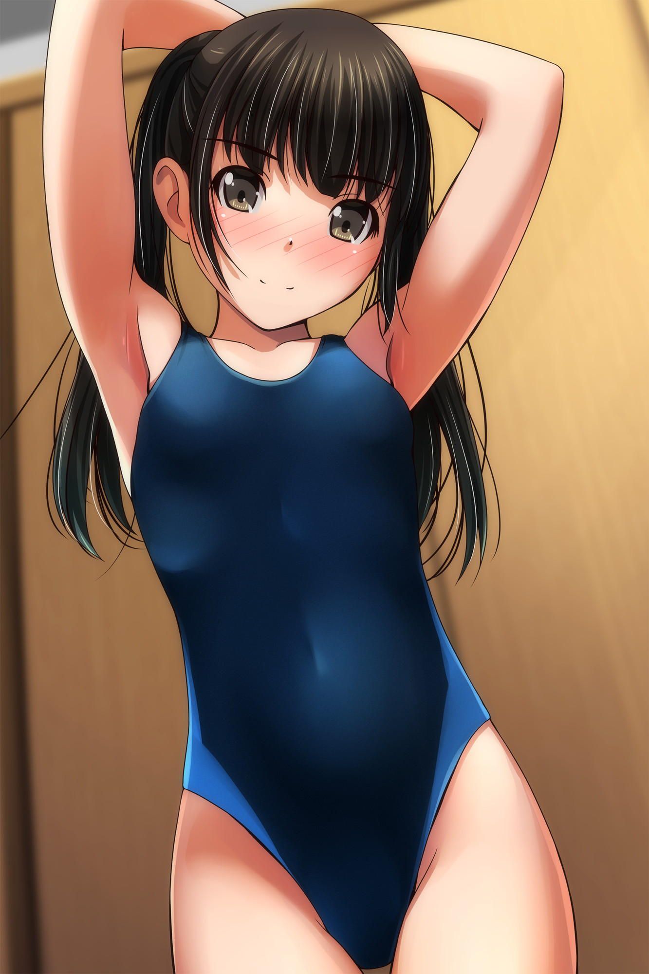 A girl in a competitive swimsuit who is wet and tight (* 'д'*) huh (54) 46