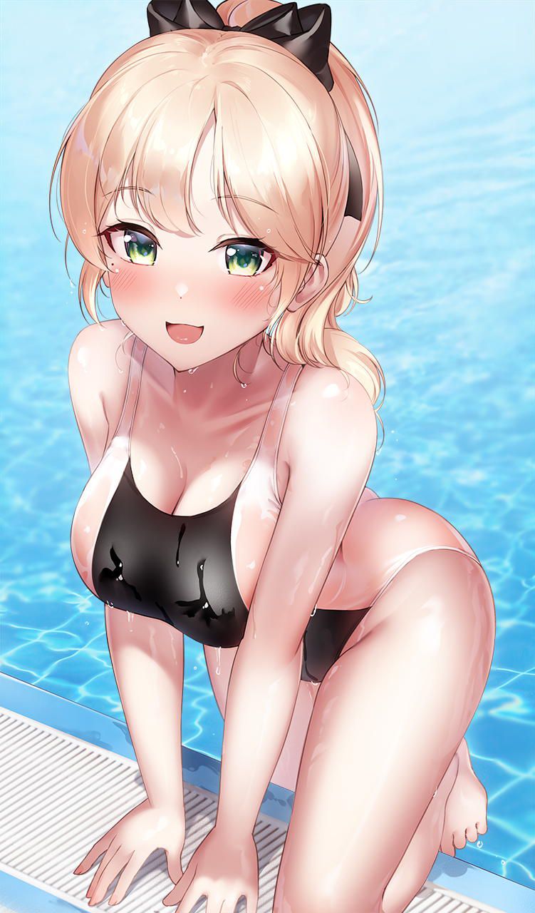 A girl in a competitive swimsuit who is wet and tight (* 'д'*) huh (54) 47
