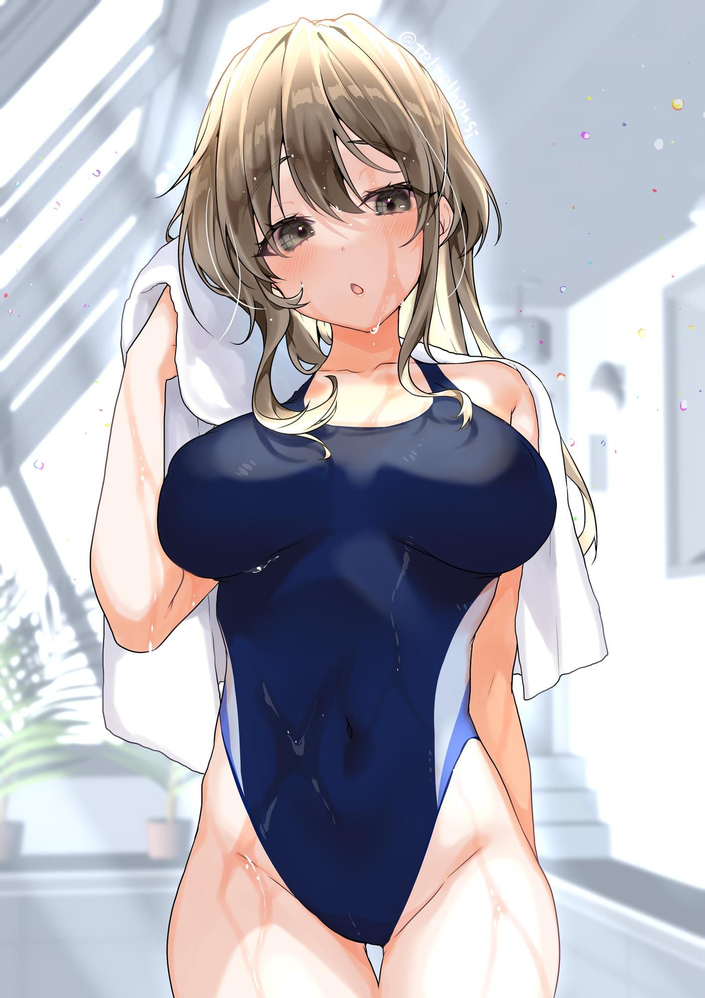 A girl in a competitive swimsuit who is wet and tight (* 'д'*) huh (54) 5