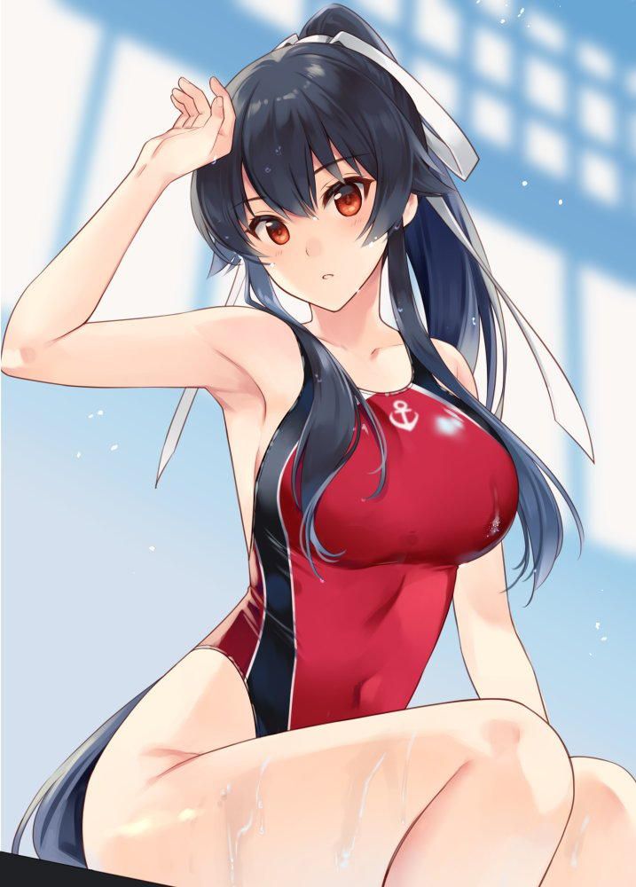 A girl in a competitive swimsuit who is wet and tight (* 'д'*) huh (54) 9
