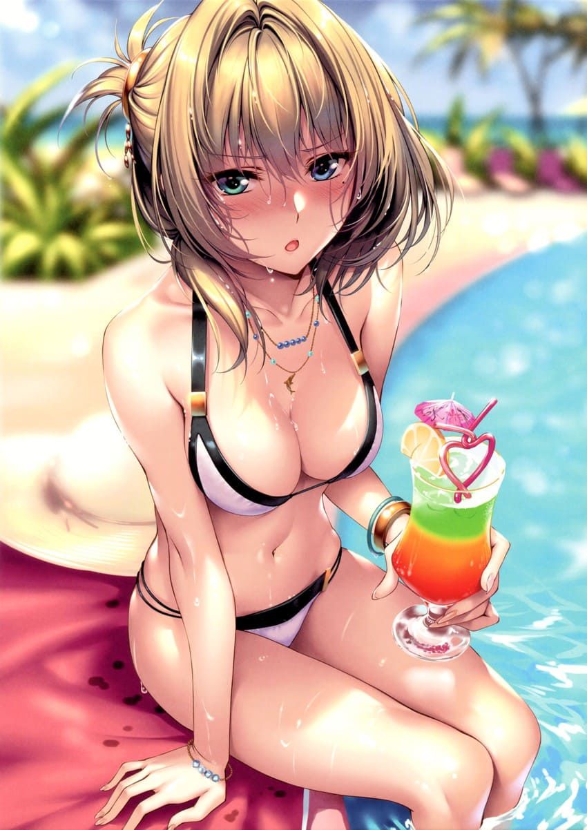 Beautiful girl image in a cute swimsuit normally 17