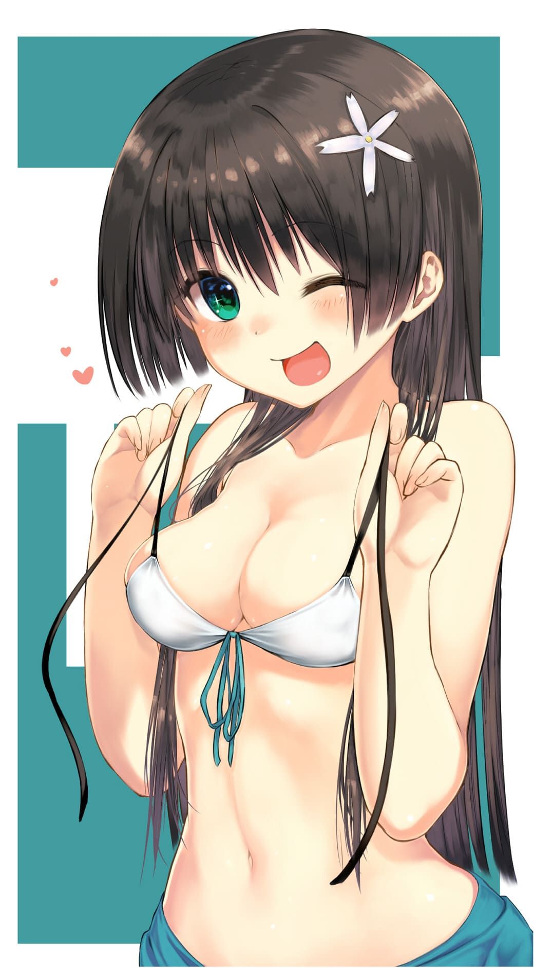 Beautiful girl image in a cute swimsuit normally 2