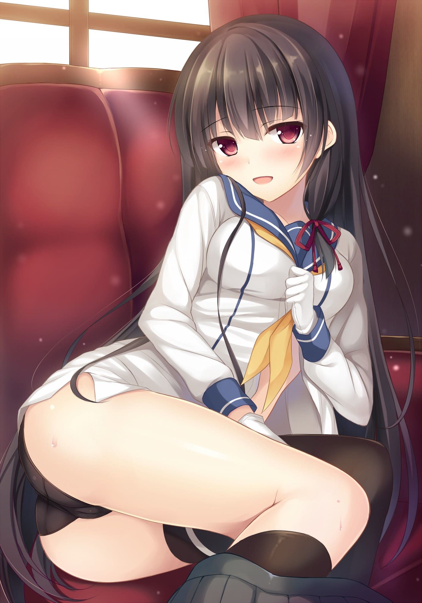 2D beautiful girl erotic image that can not stand thigh fetish 15