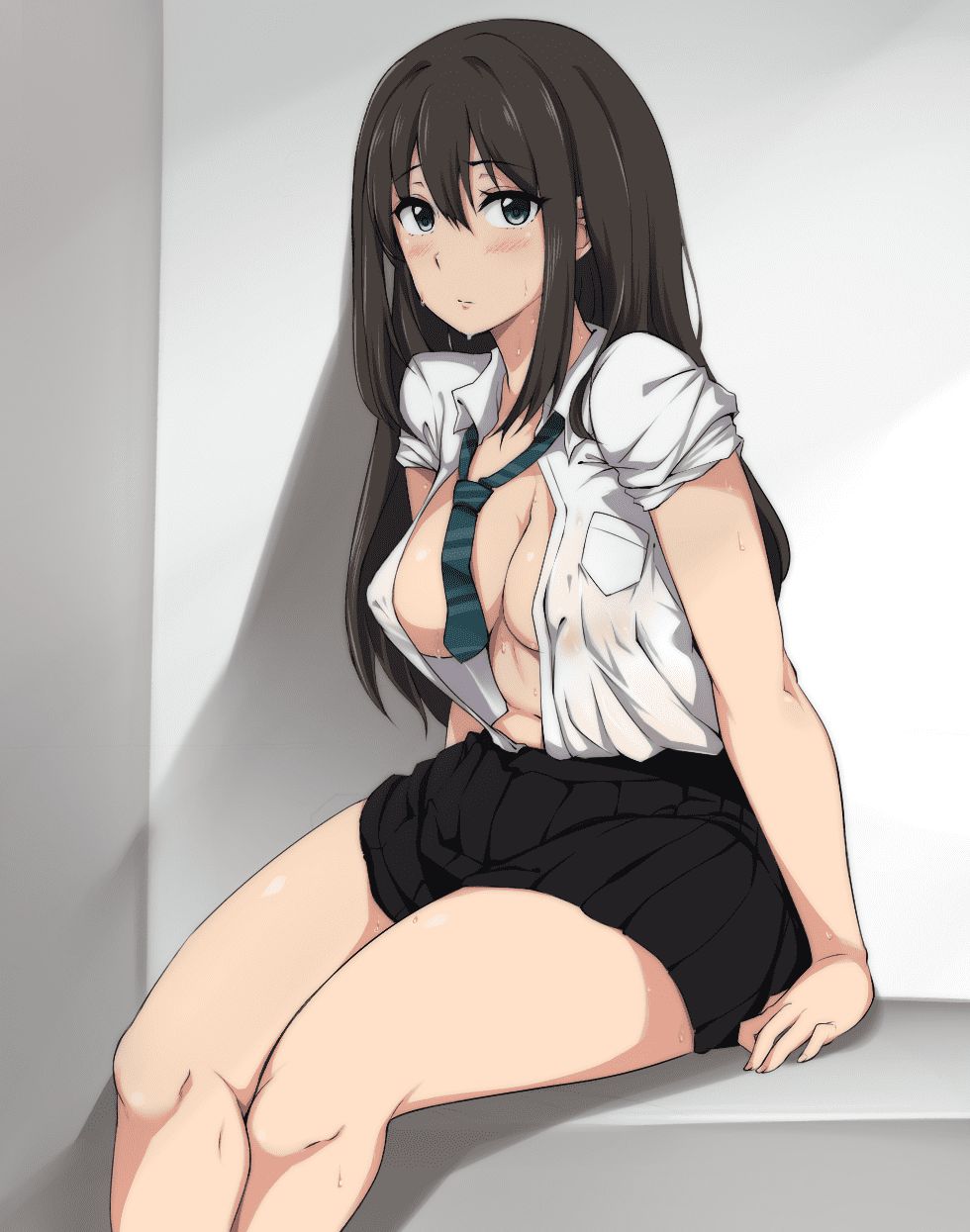 2D beautiful girl erotic image that can not stand thigh fetish 21